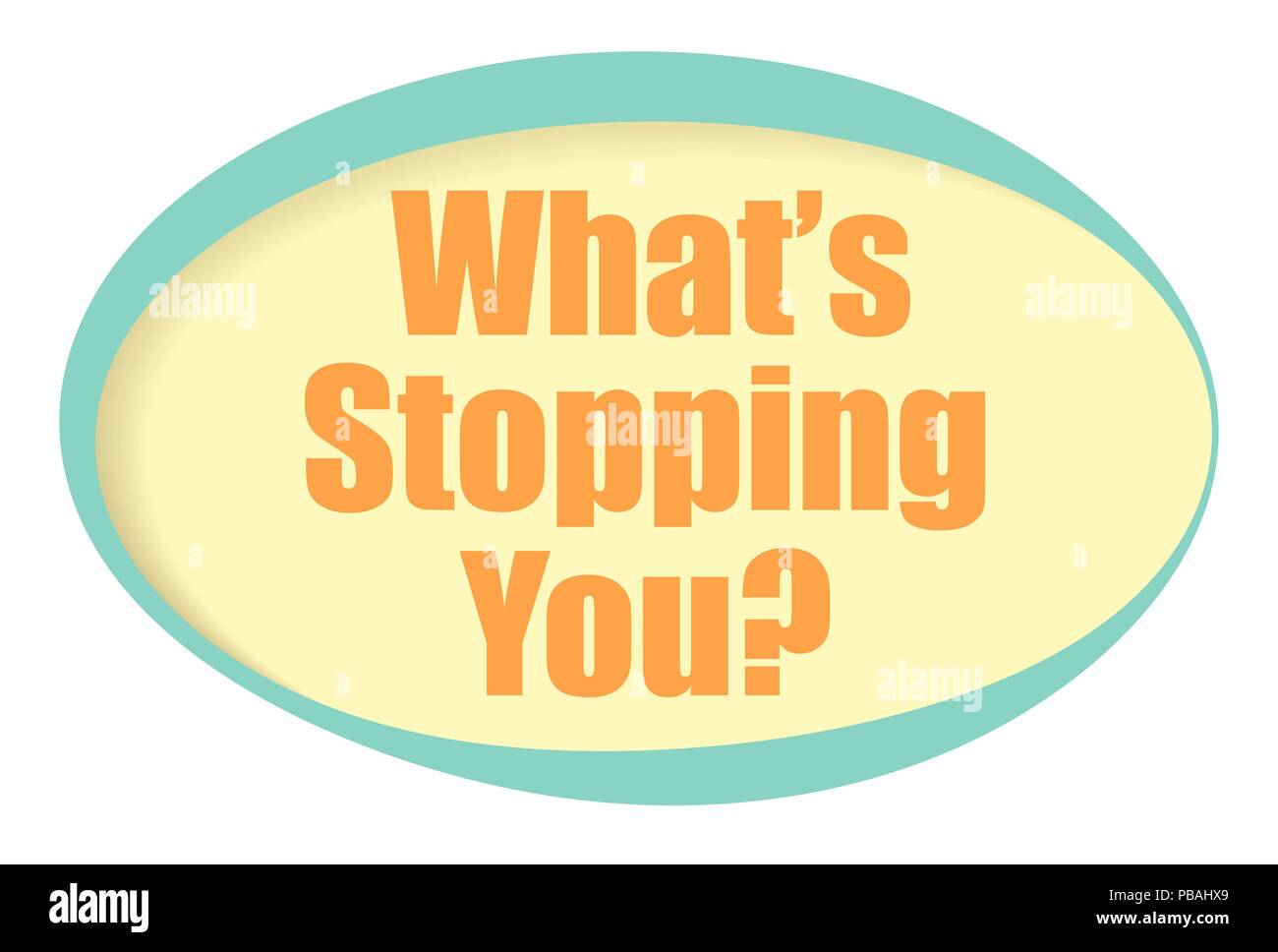 Whats stopping you vector sticker. Volume frame with shadow. Speech bubble in retro style. Stock Vector