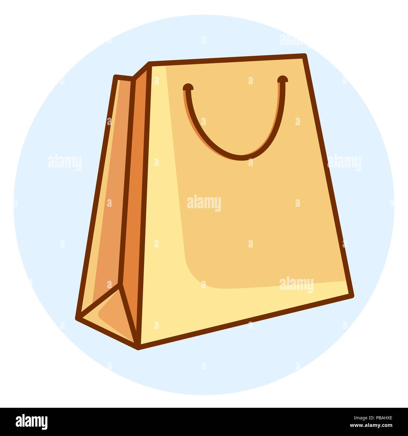 Shopping bag. Flat line style. Vector icon Stock Vector Image & Art - Alamy