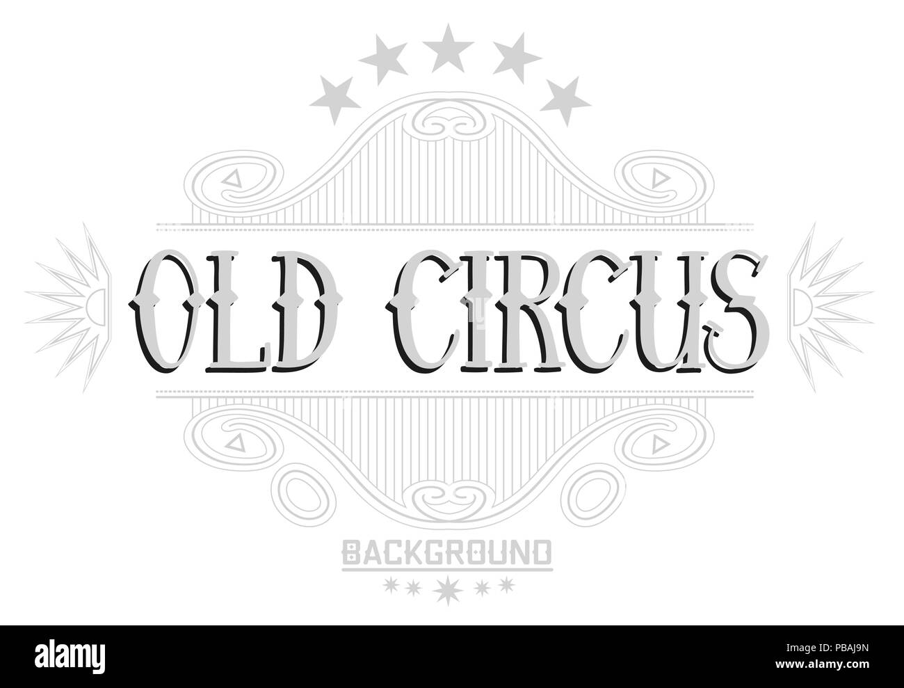 Vintage style delicate gray background. Retro frame with antique elements. Vector layout. Simply editable isolated elements. Stock Vector