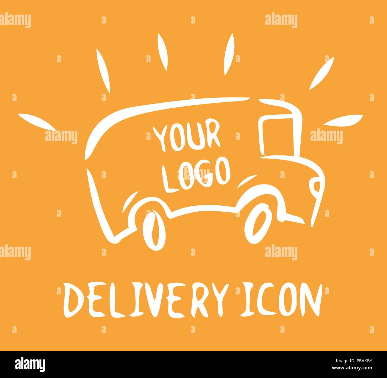 Delivery icon, comic sketch style, vector sign Stock Vector Image & Art ...