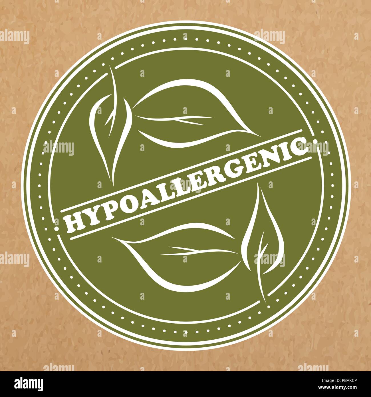 Hypoallergenic badge, icon, sticker layout Stock Vector