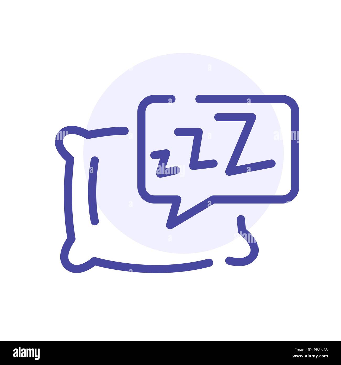 Sleep pillow line icon. Bedding, somnology sign. Vector web button Stock Vector