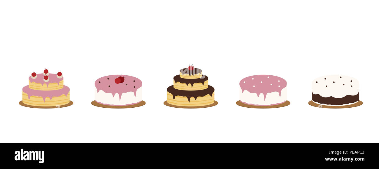 Vector illustration cake Stock Photo - Alamy