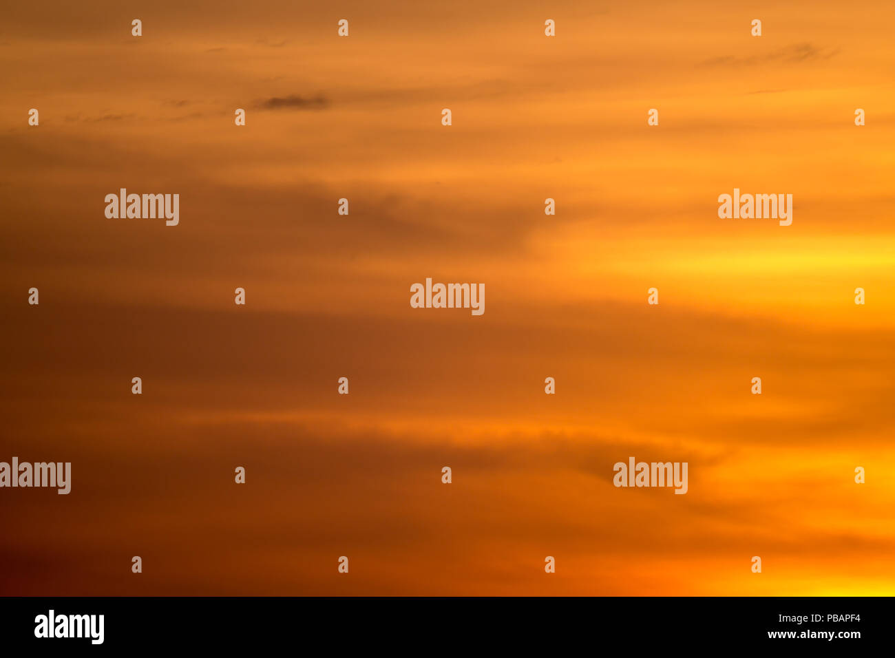 Texture of bright evening sky during sunset. Stock Photo