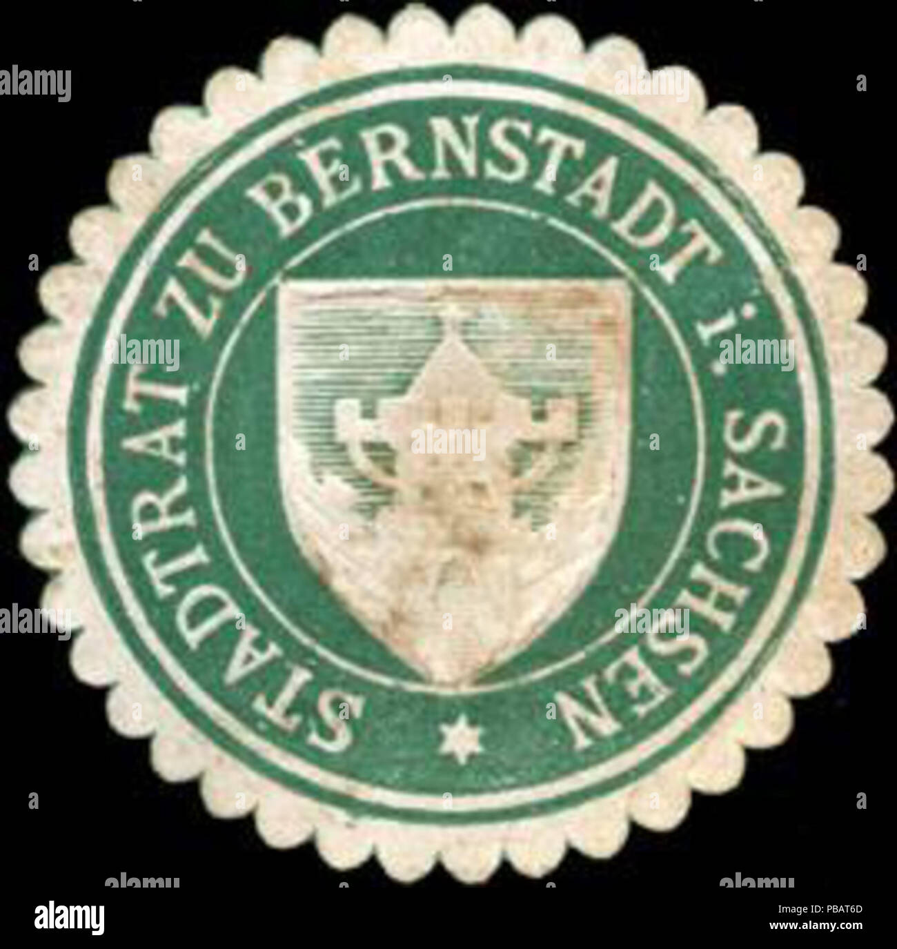 1524 Siegelmarke Stadtrat zu Bernstadt in Sachsen W0220258 Stock Photo