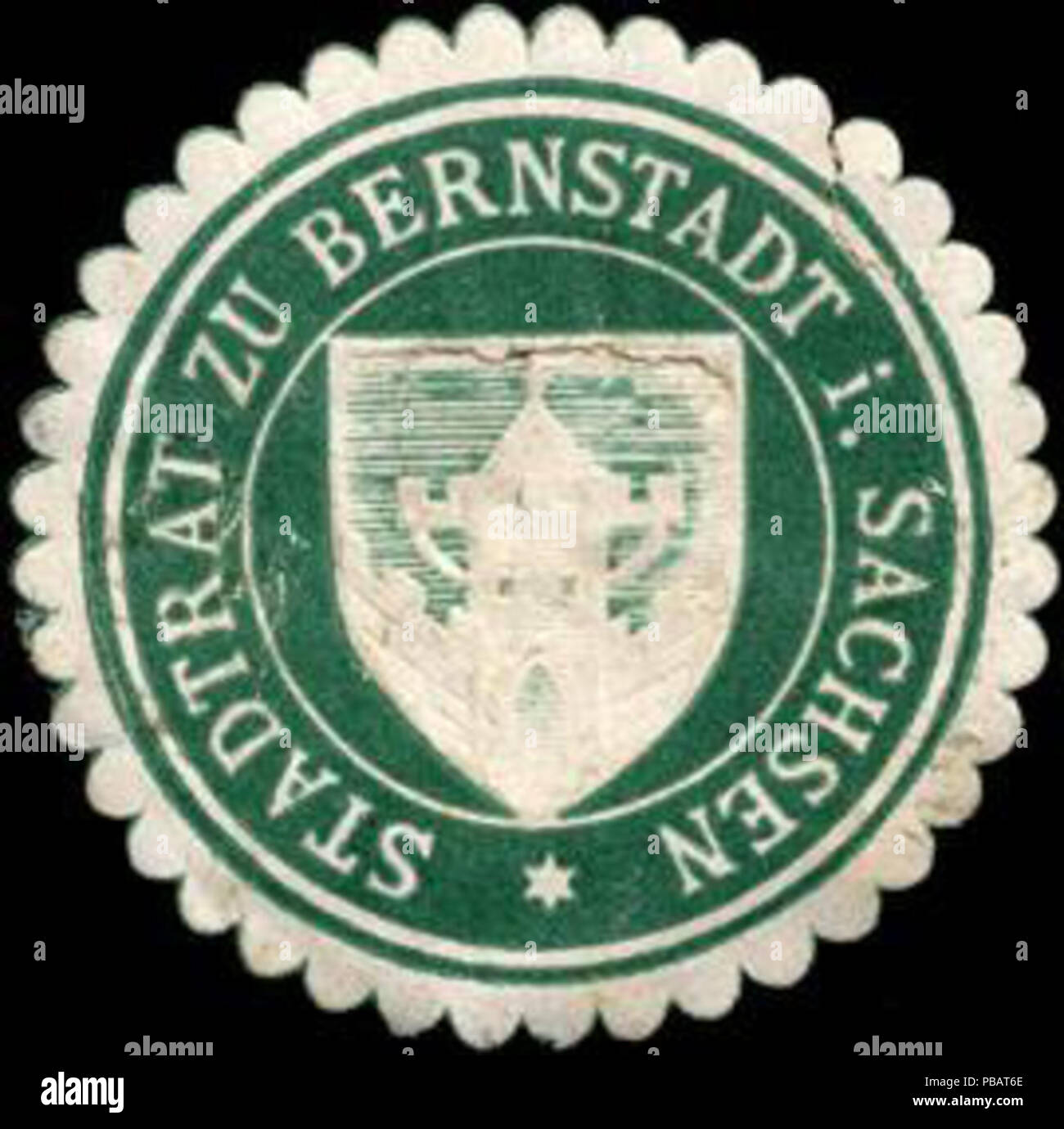 1524 Siegelmarke Stadtrat zu Bernstadt in Sachsen W0220390 Stock Photo