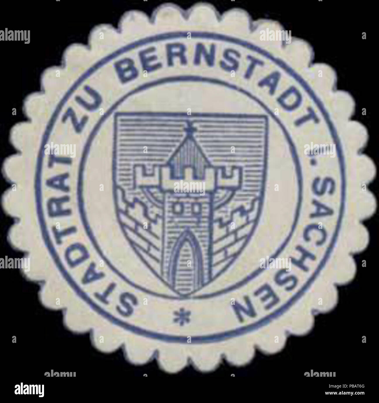 1524 Siegelmarke Stadtrat zu Bernstadt in Sachsen W0333230 Stock Photo