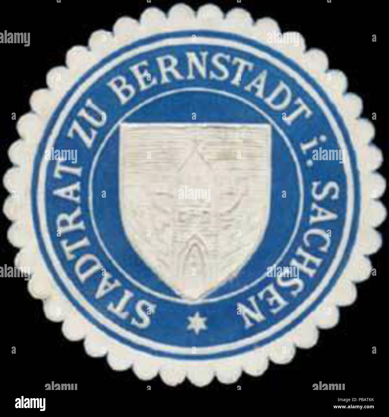 1524 Siegelmarke Stadtrat zu Bernstadt in Sachsen W0385114 Stock Photo