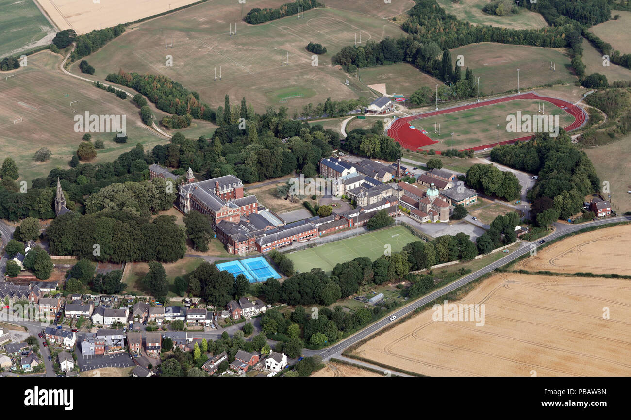 aerial view of Mount St Mary's College, Spinkhill near Sheffield Stock Photo