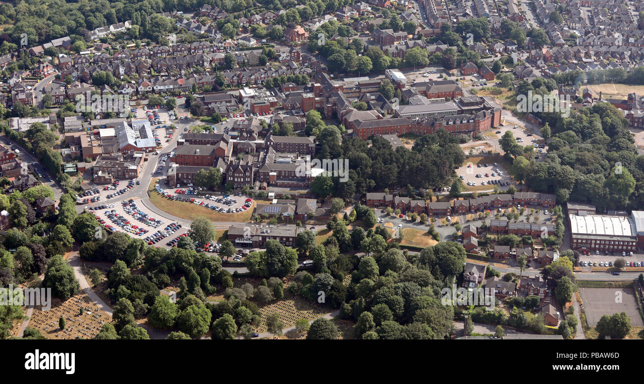 aerial view of Royal Stoke University Hospital, Staffs Stock Photo