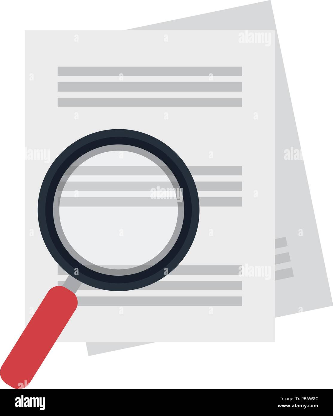 Magnifiers Find Document magnifying glass with documents Stock Vector Image & Art - Alamy