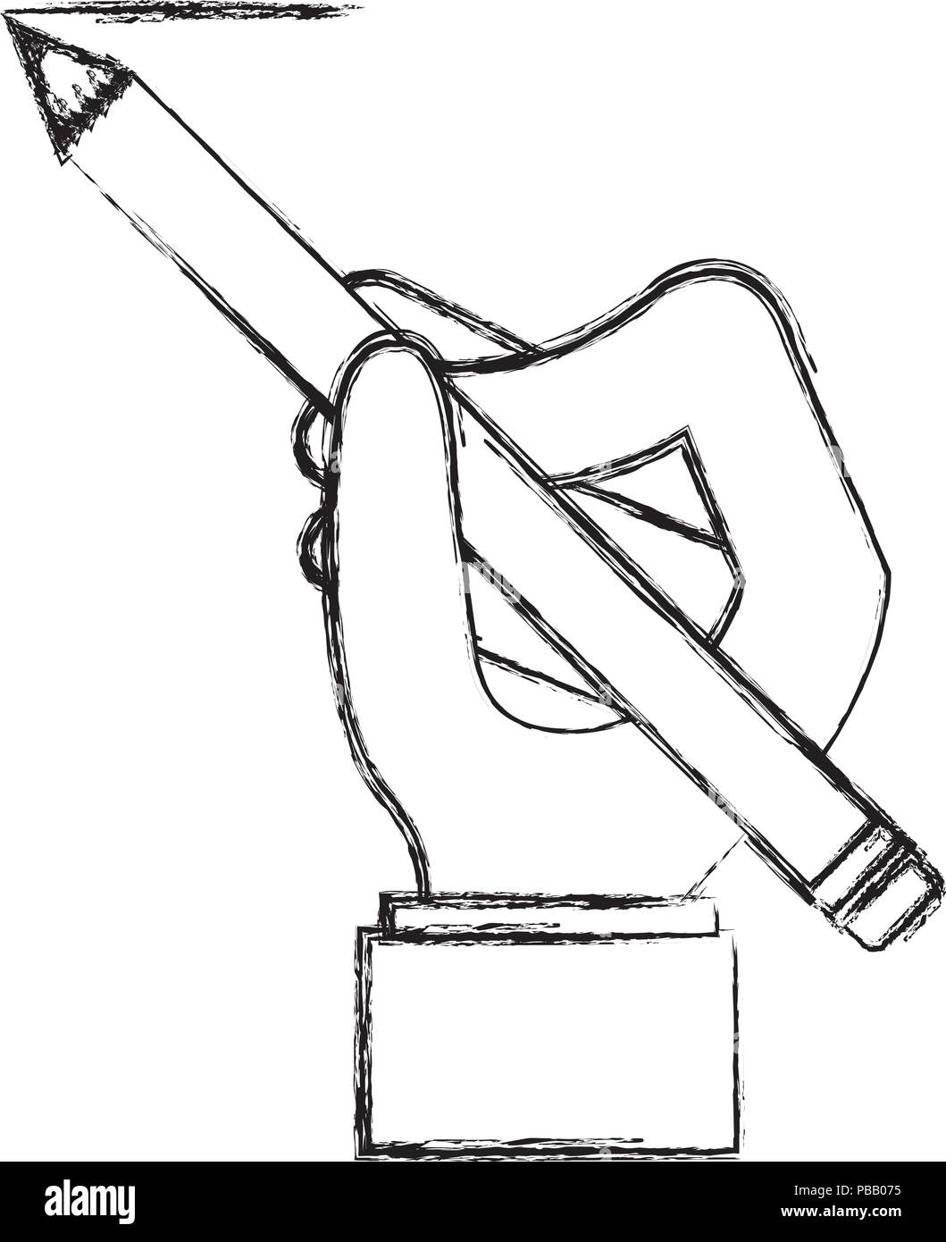 hand writing with pencil Stock Vector Image & Art - Alamy