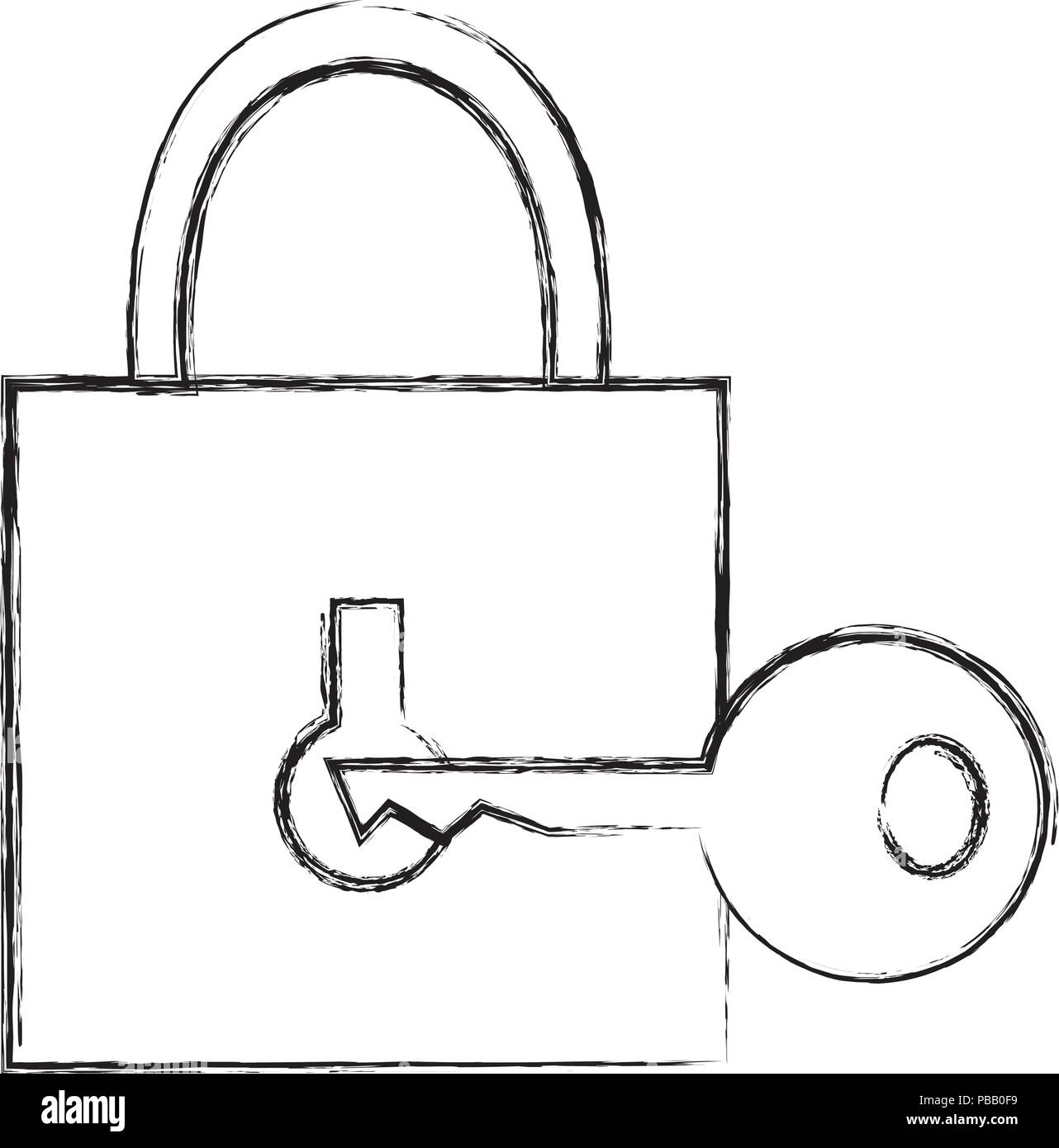 safe secure padlock with key Stock Vector Image & Art - Alamy