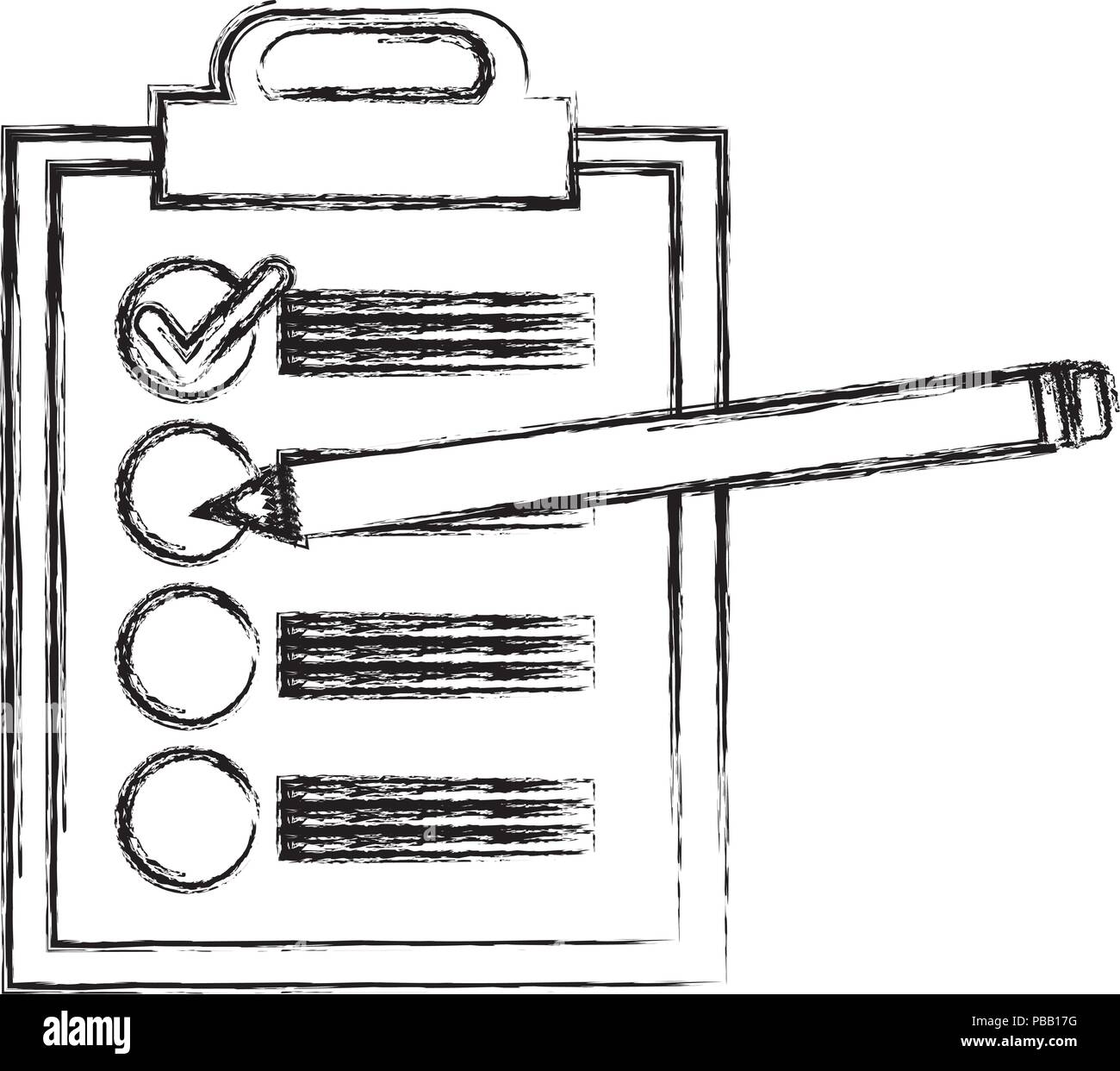 clipboard checklist with pencil Stock Vector Image & Art - Alamy