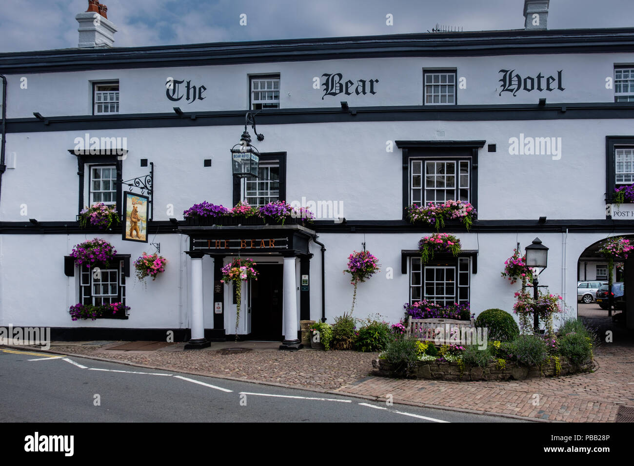 The Bear Hotel in Crickhowell, Powys, Wales Stock Photo