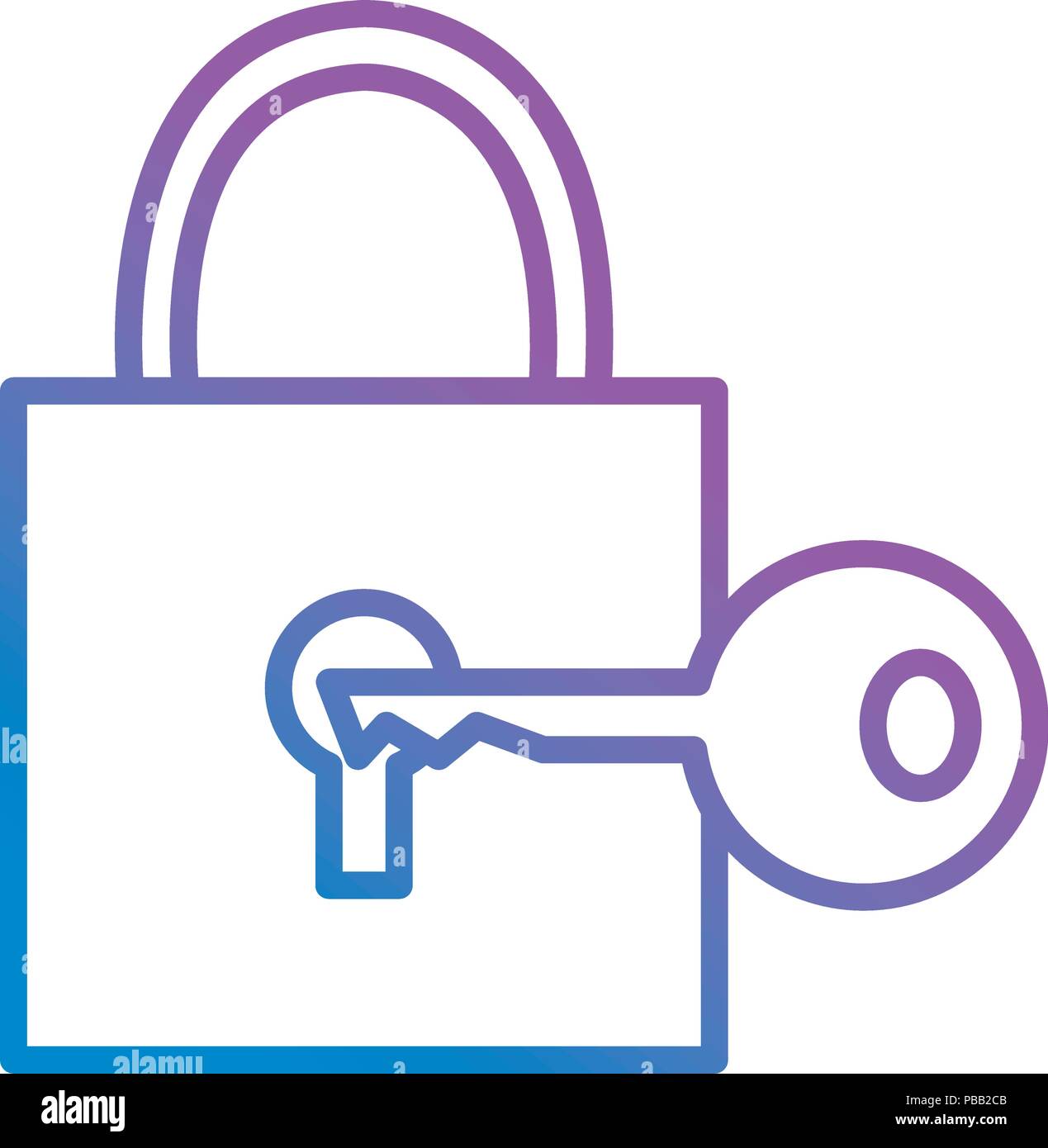 safe secure padlock with key Stock Vector Image & Art - Alamy