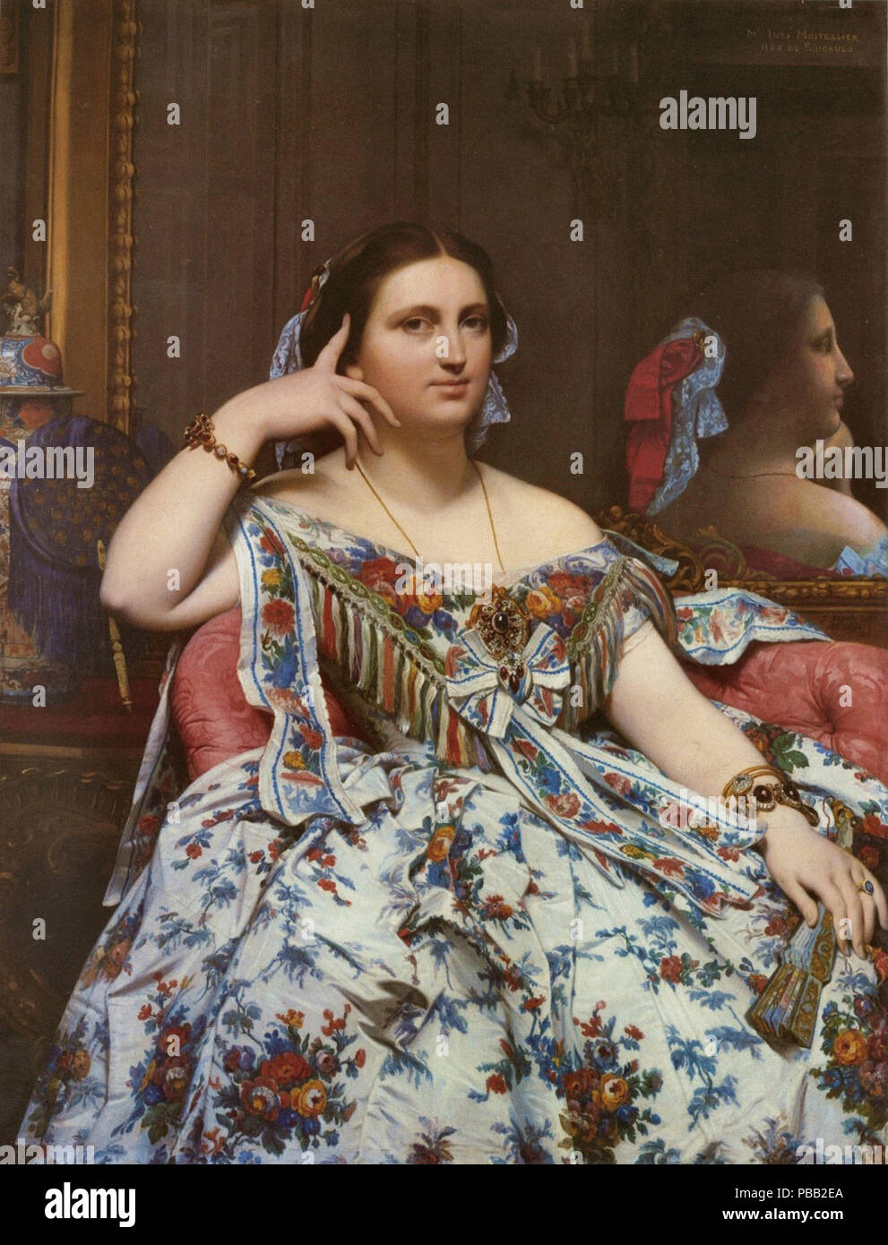 Ingres  Jean Auguste Dominique - Madame Paul-Sigisbert Moitessier  Seated 1 Stock Photo