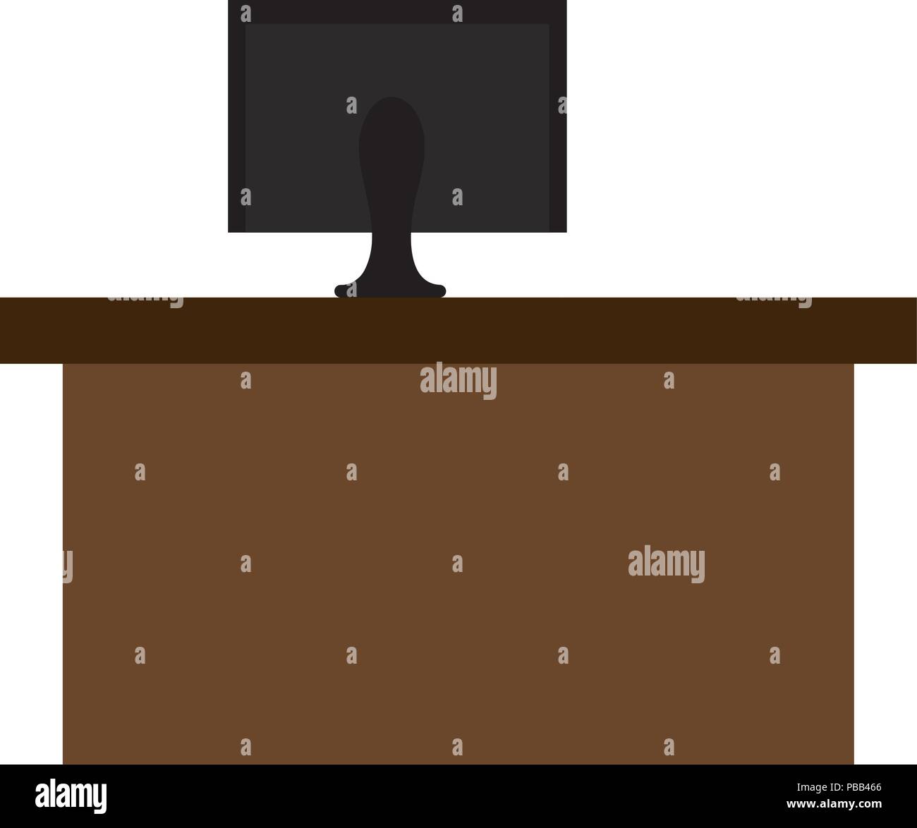 office desk with computer Stock Vector Image & Art Alamy