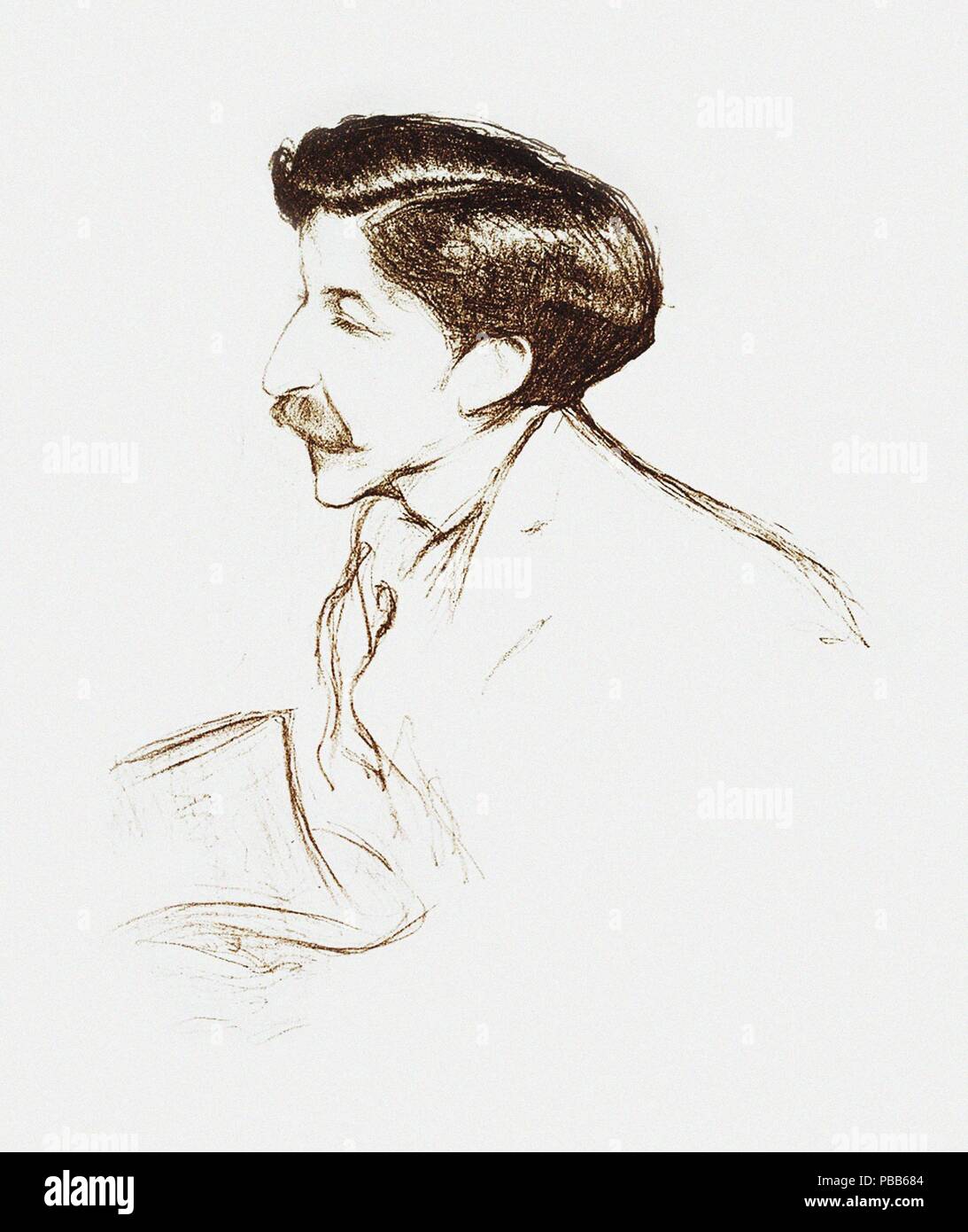 Portrait of Pierre Louÿs (1870-1925). Museum: PRIVATE COLLECTION. Stock Photo
