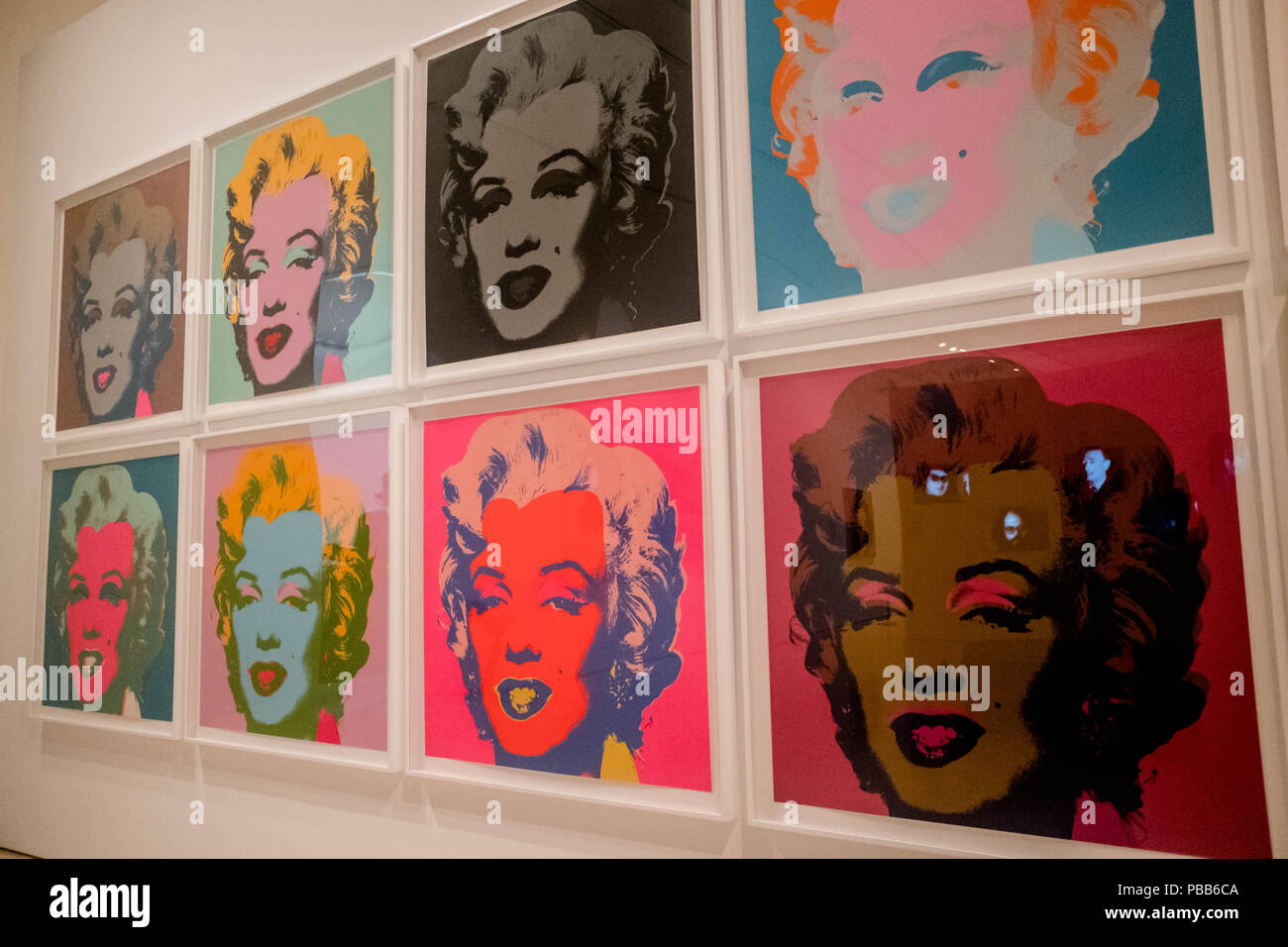 Andy Warhol exhibition held in Malaga, Spain, on July 2018 Stock Photo