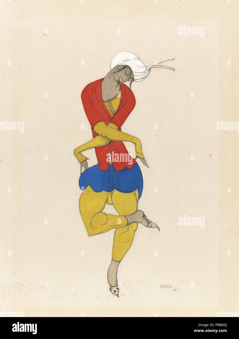 Costume design for the ballet 'The Rite of Spring' by I. Stravinsky. Adoration of the Earth (L'Adoration). Museum: PRIVATE COLLECTION. Stock Photo