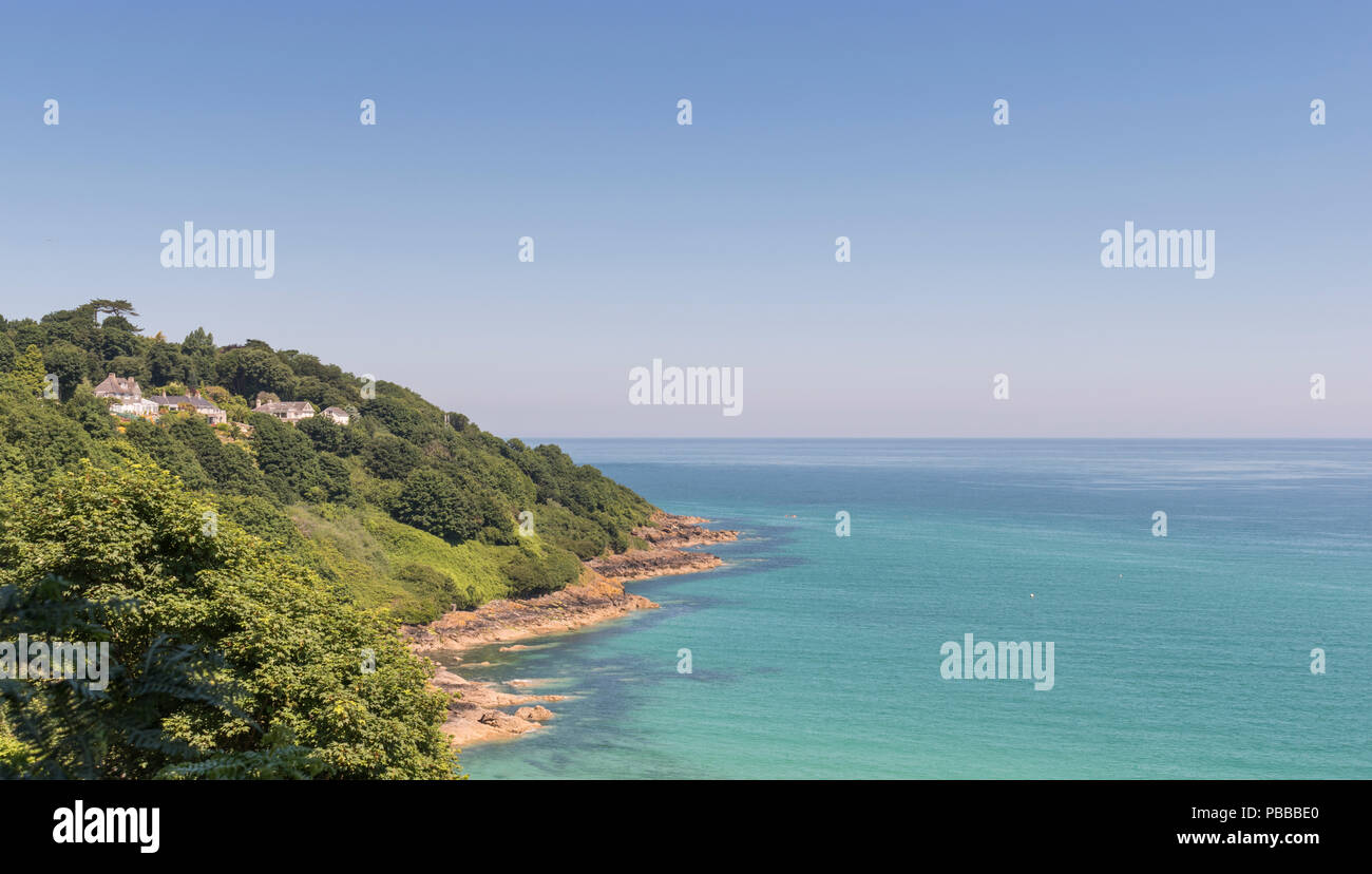 Views of Carbis Bay, Cornwall, from the South west Coast Path Stock Photo