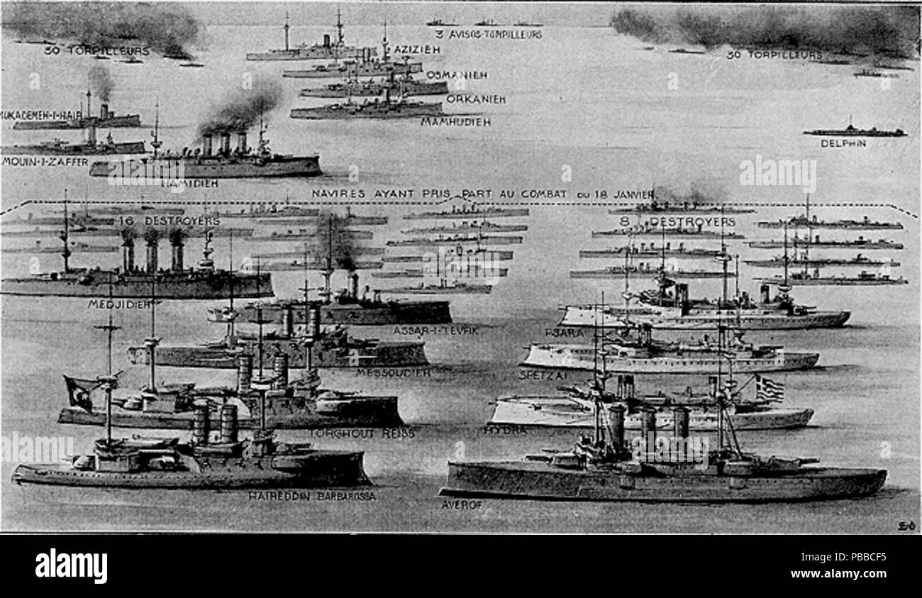 1144 Ottoman vs Greek fleet, 1913 Stock Photo Alamy