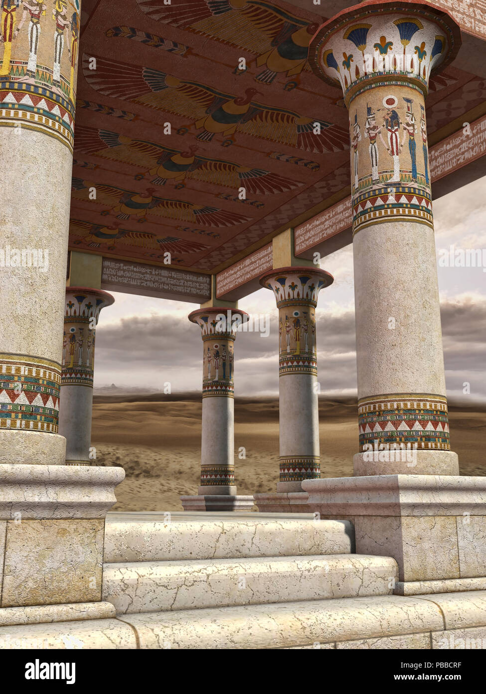 Egyptian temple 3d illustration High Resolution Stock Photography and ...