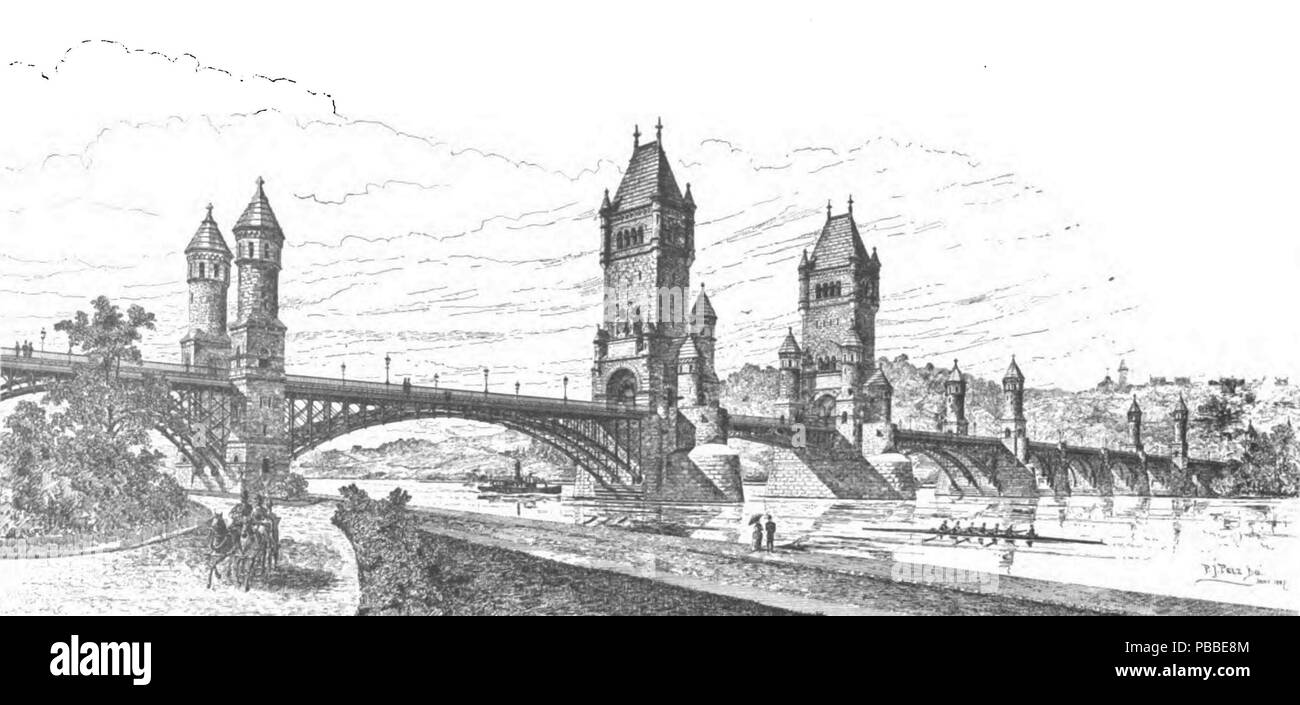 1174 Paul Pelz and TW Symonds design for Memorial Bridge - Washington DC - 1886-1887 Stock Photo