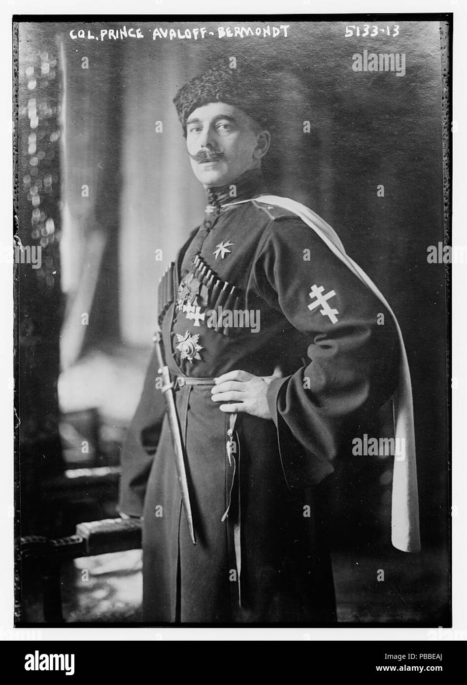 1174 Pavel Bermondt-Avalov circa 1920 Stock Photo