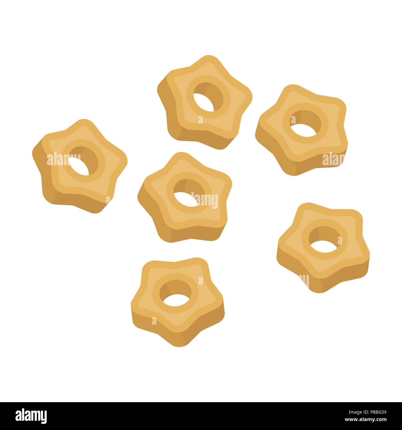 Stelline pasta icon in cartoon style isolated on white background ...