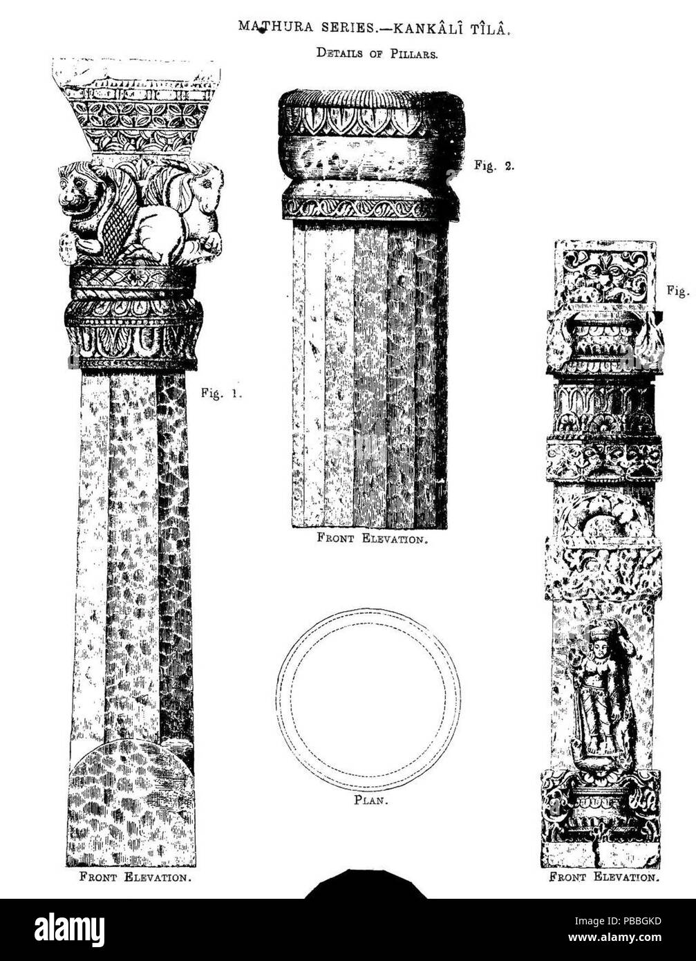 1197 Pillars Kankali Tila Stock Photo