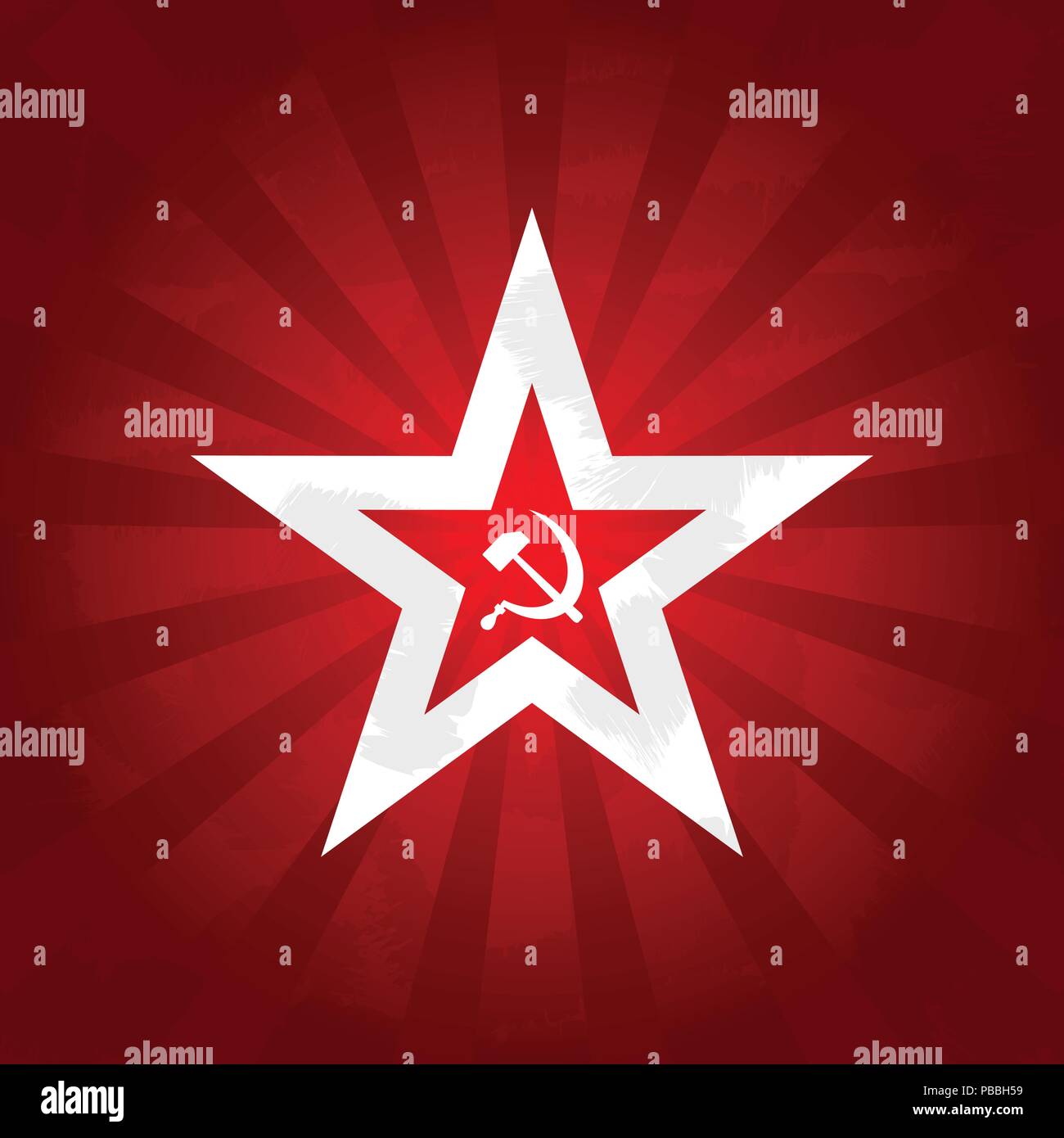 Communism symbols - red with sickle and hammer Vector Image & Art - Alamy