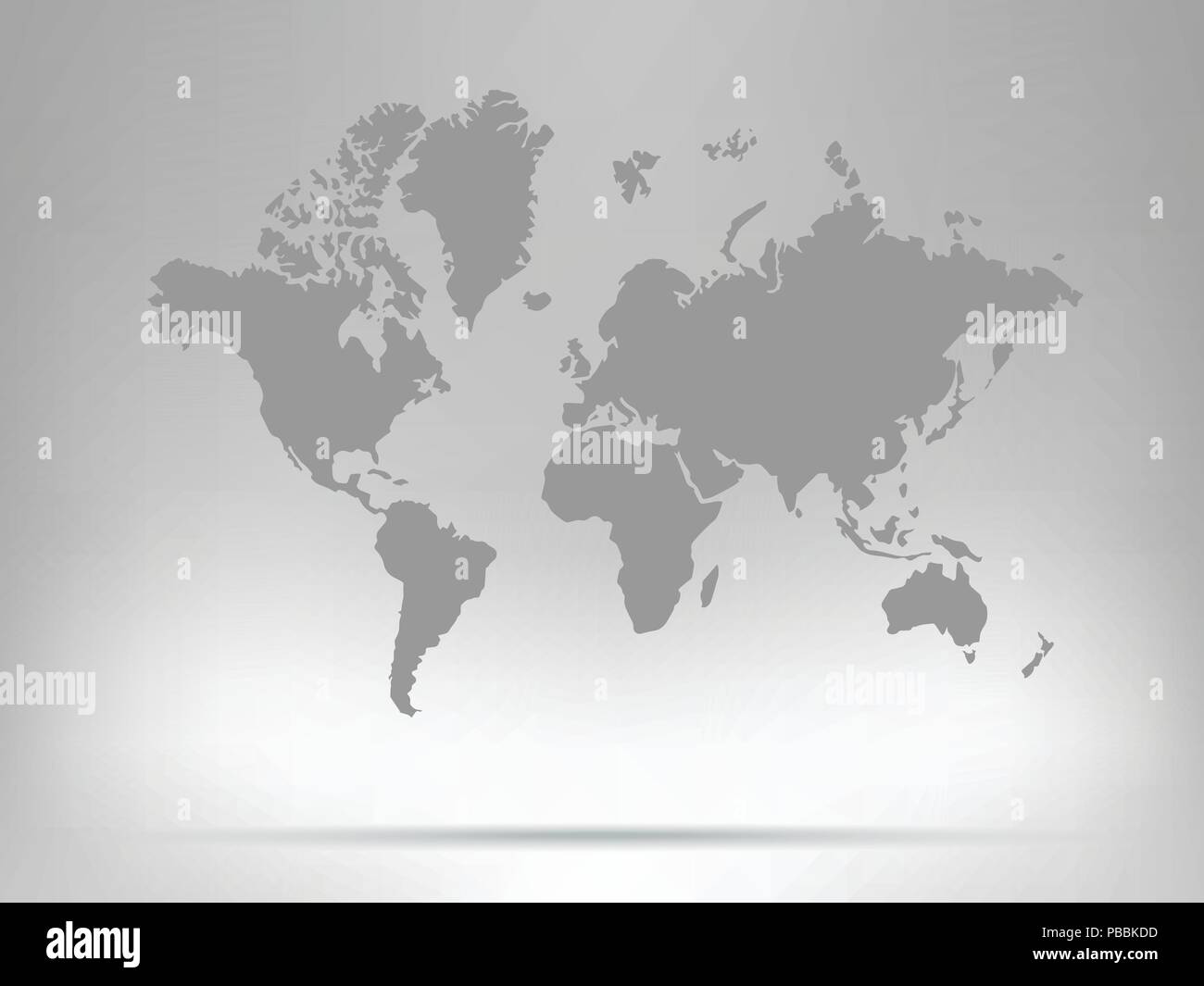 Vector paper world map illustration on a white background Stock Vector ...