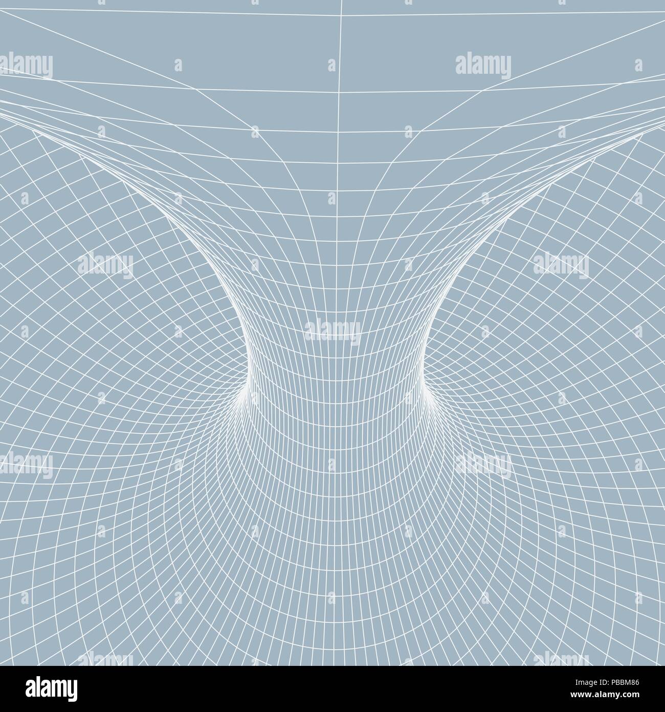 Wireframe mesh polygonal element. Torus with connected lines and dots. Vector Illustration . Stock Vector