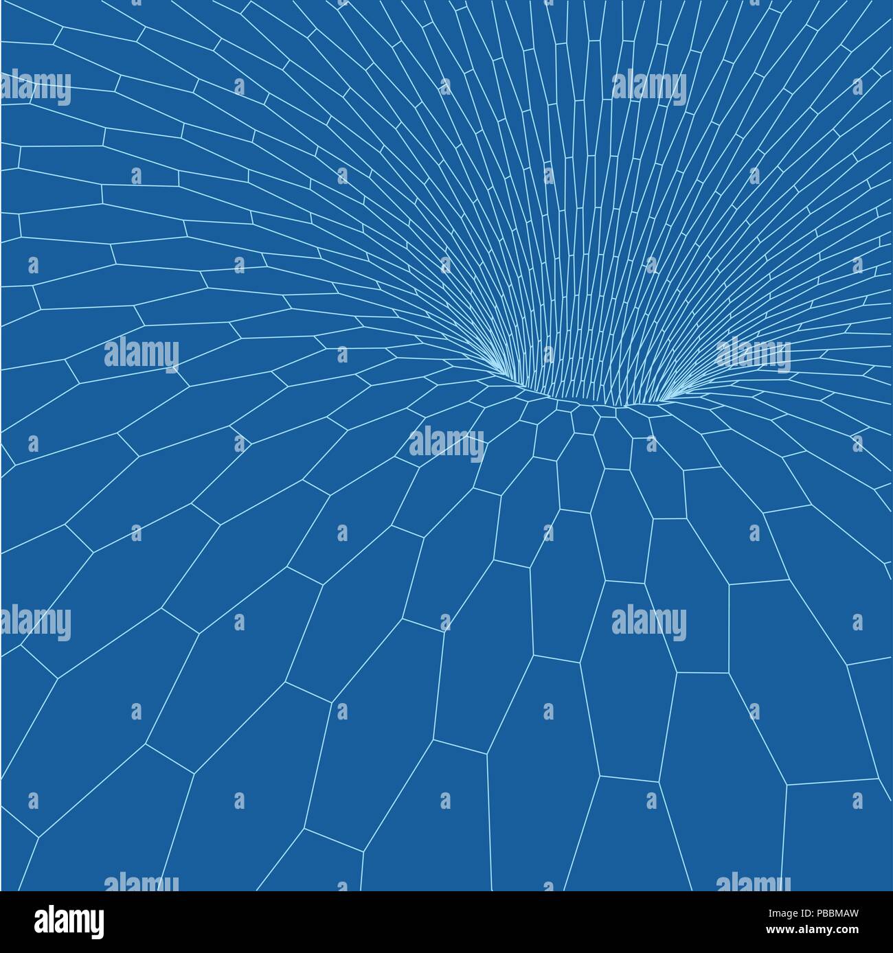 Wireframe mesh polygonal element. Torus with connected lines and dots ...