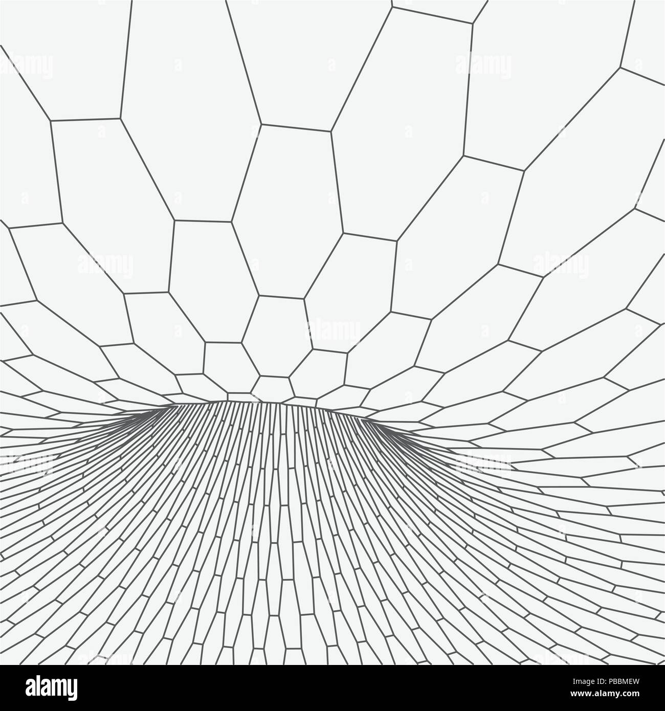 Wireframe mesh polygonal element. Torus with connected lines and dots. Vector Illustration . Stock Vector