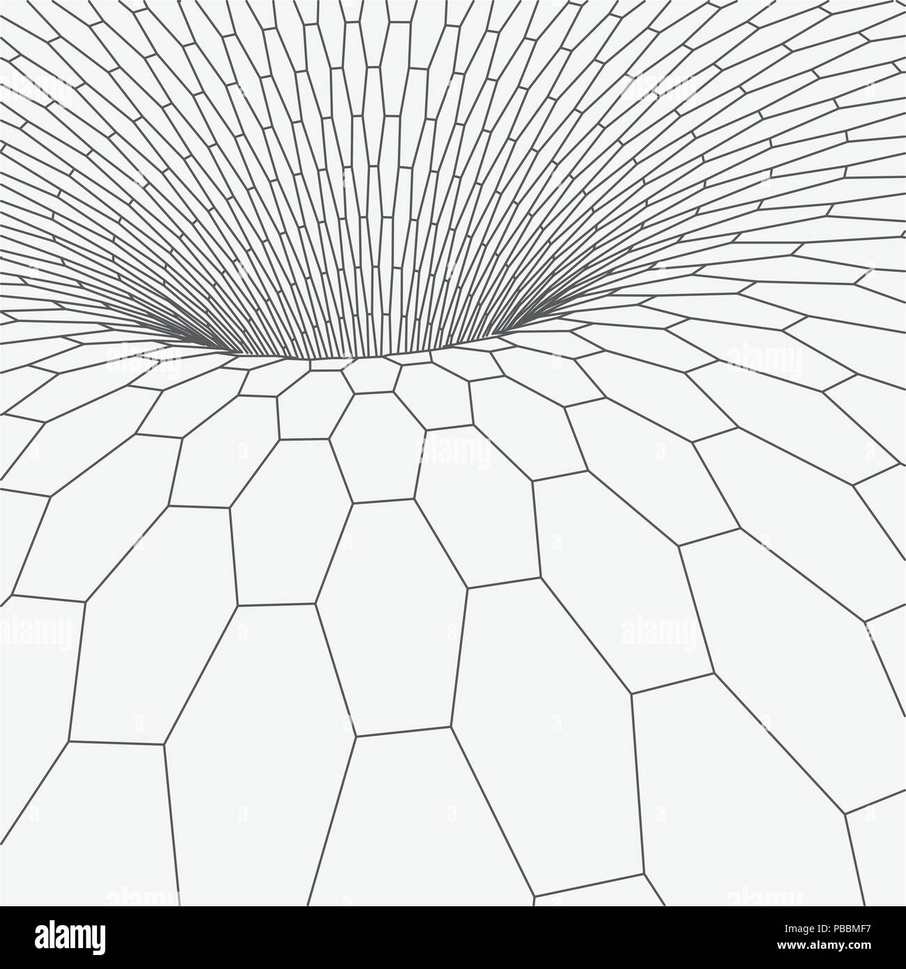 Wireframe mesh polygonal element. Torus with connected lines and dots ...
