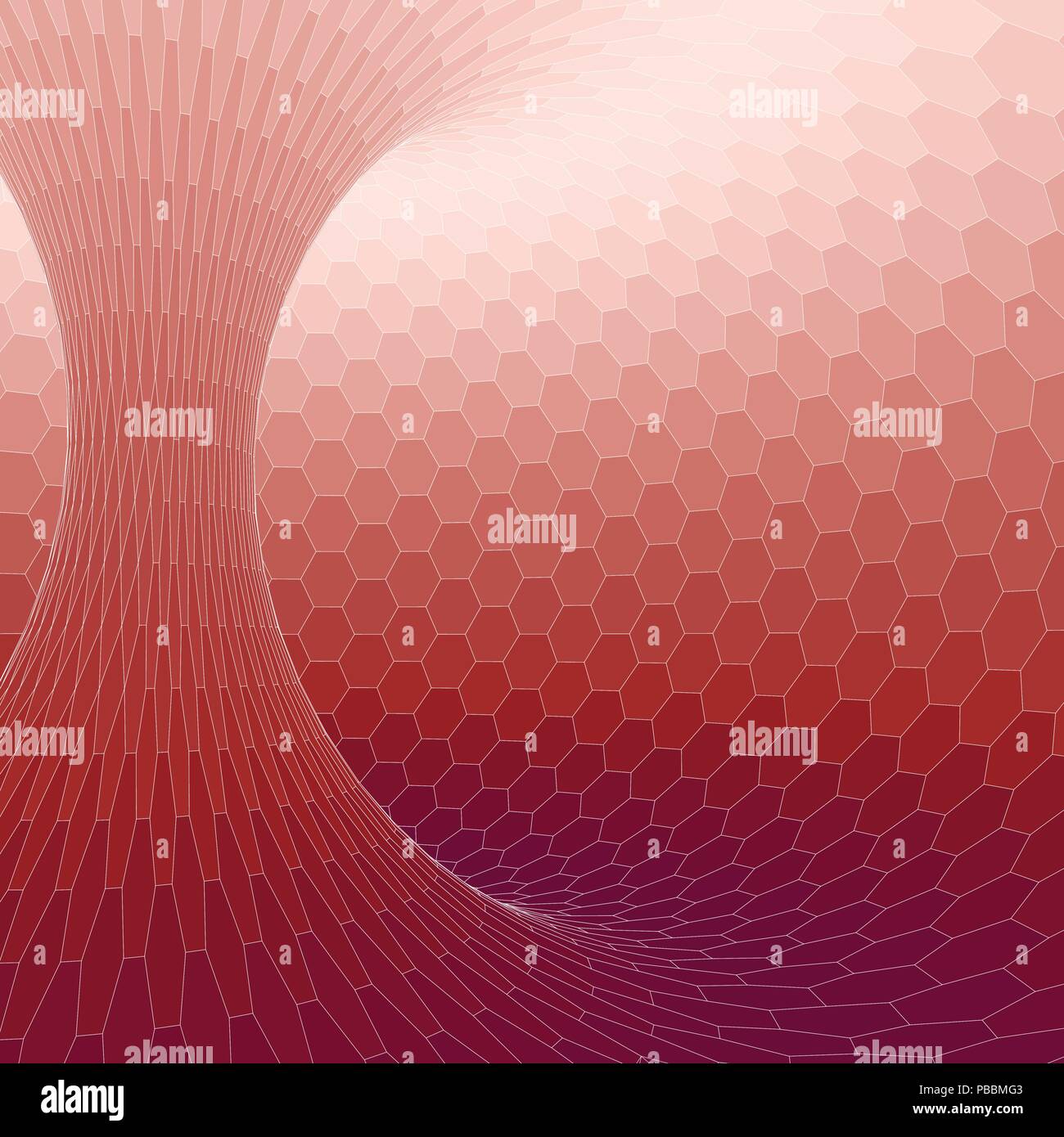 Wireframe mesh polygonal element. Torus with connected lines and dots. Vector Illustration . Stock Vector