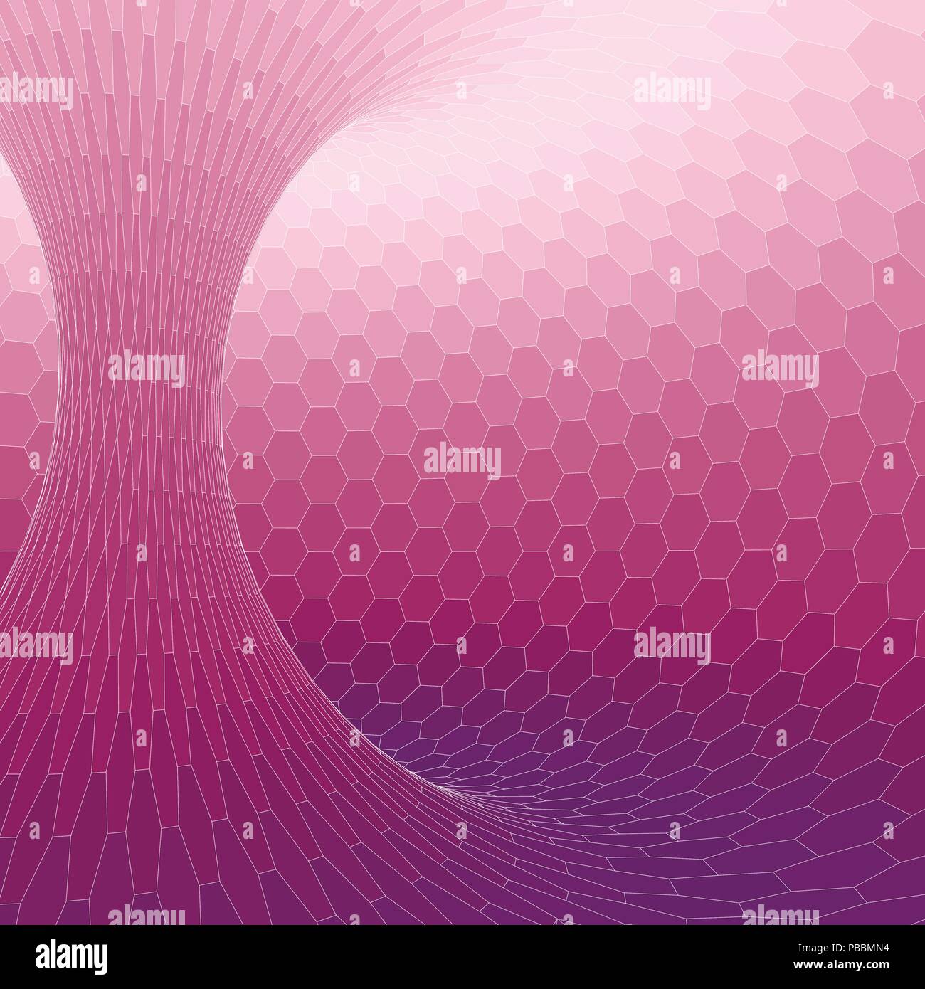 Wireframe mesh polygonal element. Torus with connected lines and dots. Vector Illustration . Stock Vector