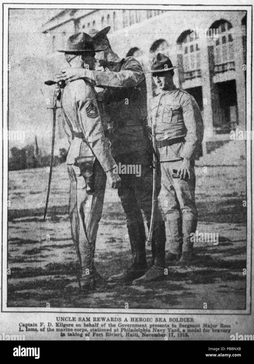 1272 Ross L. Iams being awarded the Medal of Honor Stock Photo