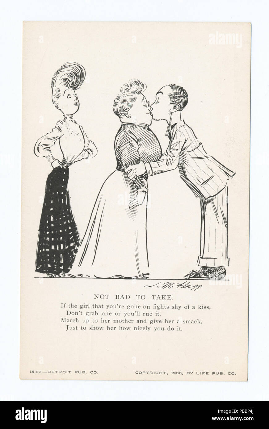 1119 Not bad to take, Flagg Cartoons, Life Cartoons (NYPL b12647398-70427) Stock Photo