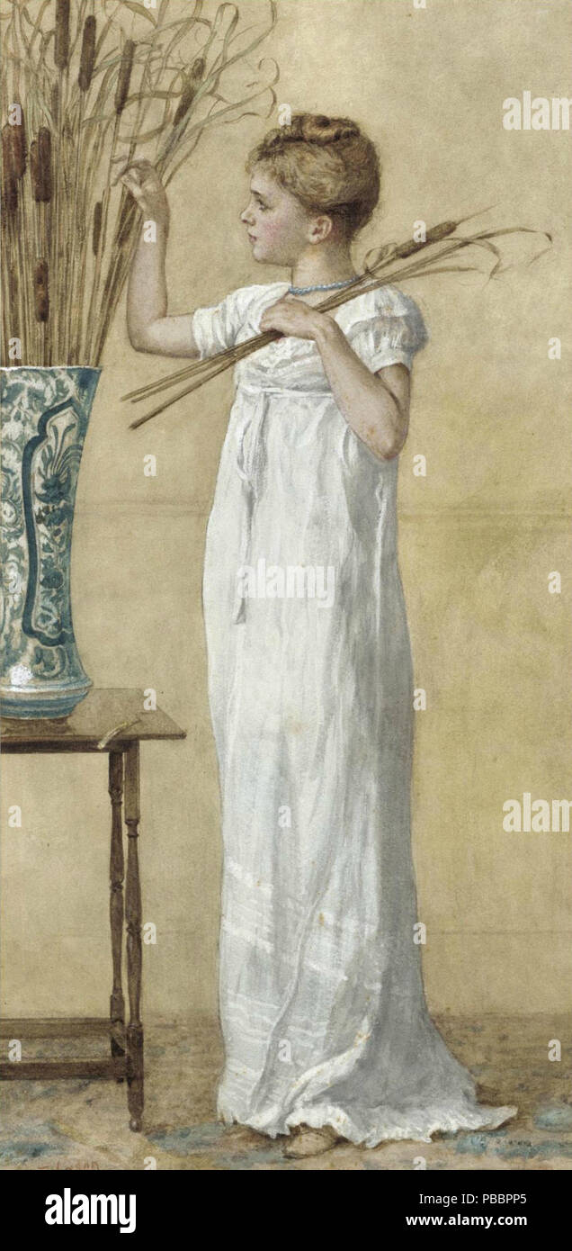 Johnson Edward Killingworth Arranging the Bullrushes Stock Photo Alamy