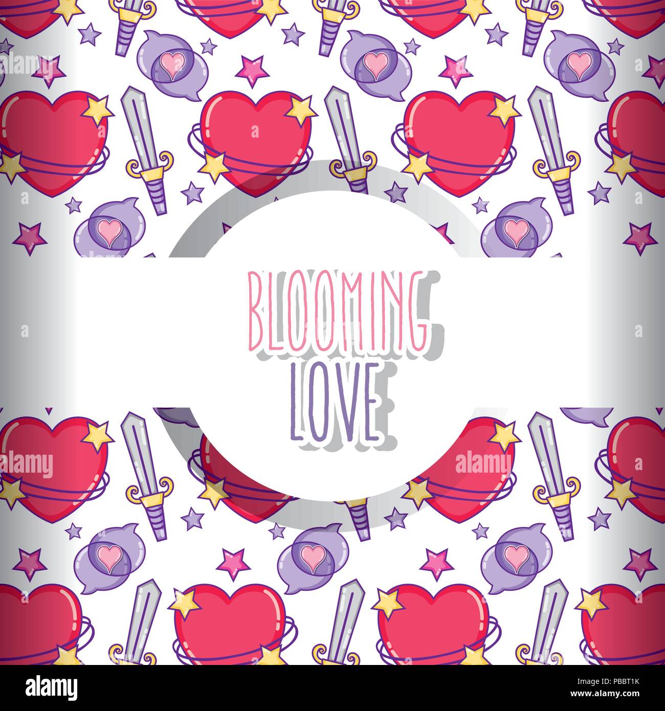 Love and hearts pattern background Stock Vector Image & Art - Alamy