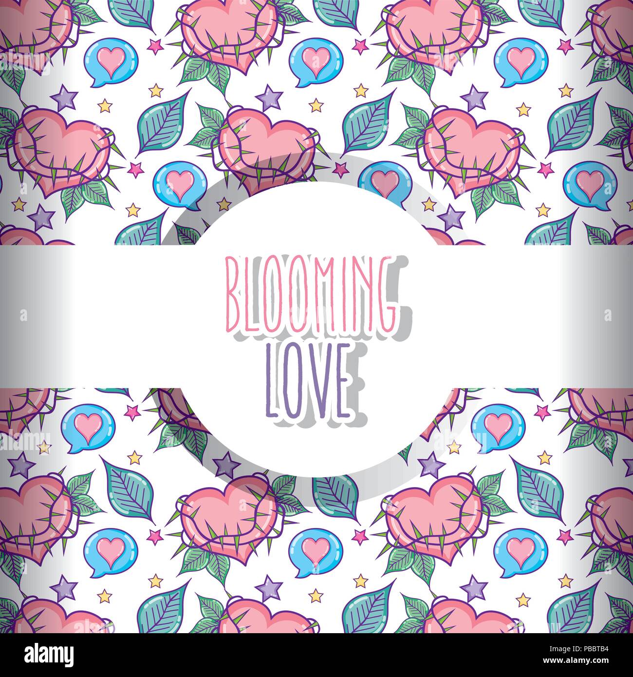 Love and hearts pattern background Stock Vector Image & Art - Alamy