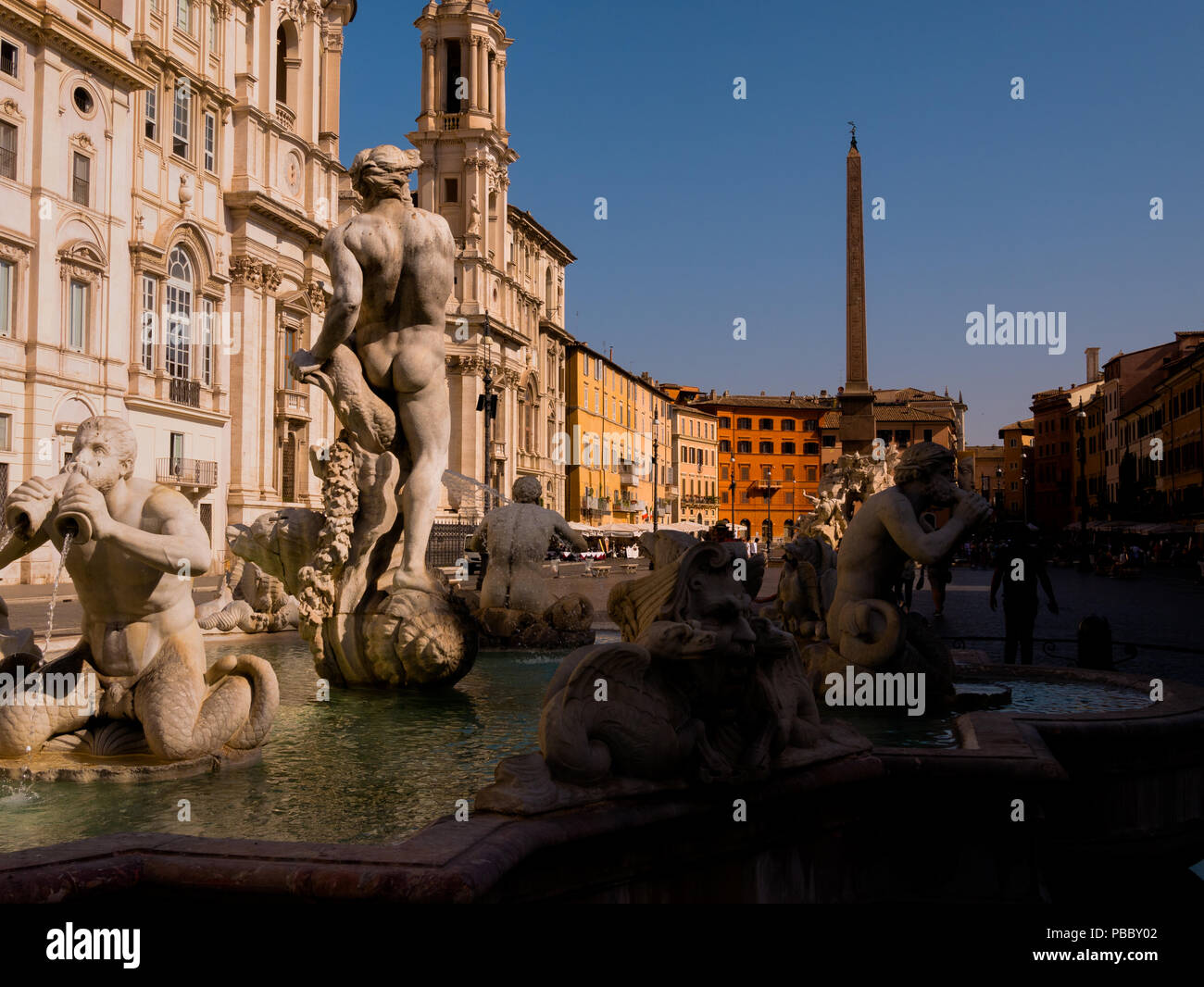 Gian Lorenzo Bernini, Piazza Navona, Fountain of the Four Rivers, the ...