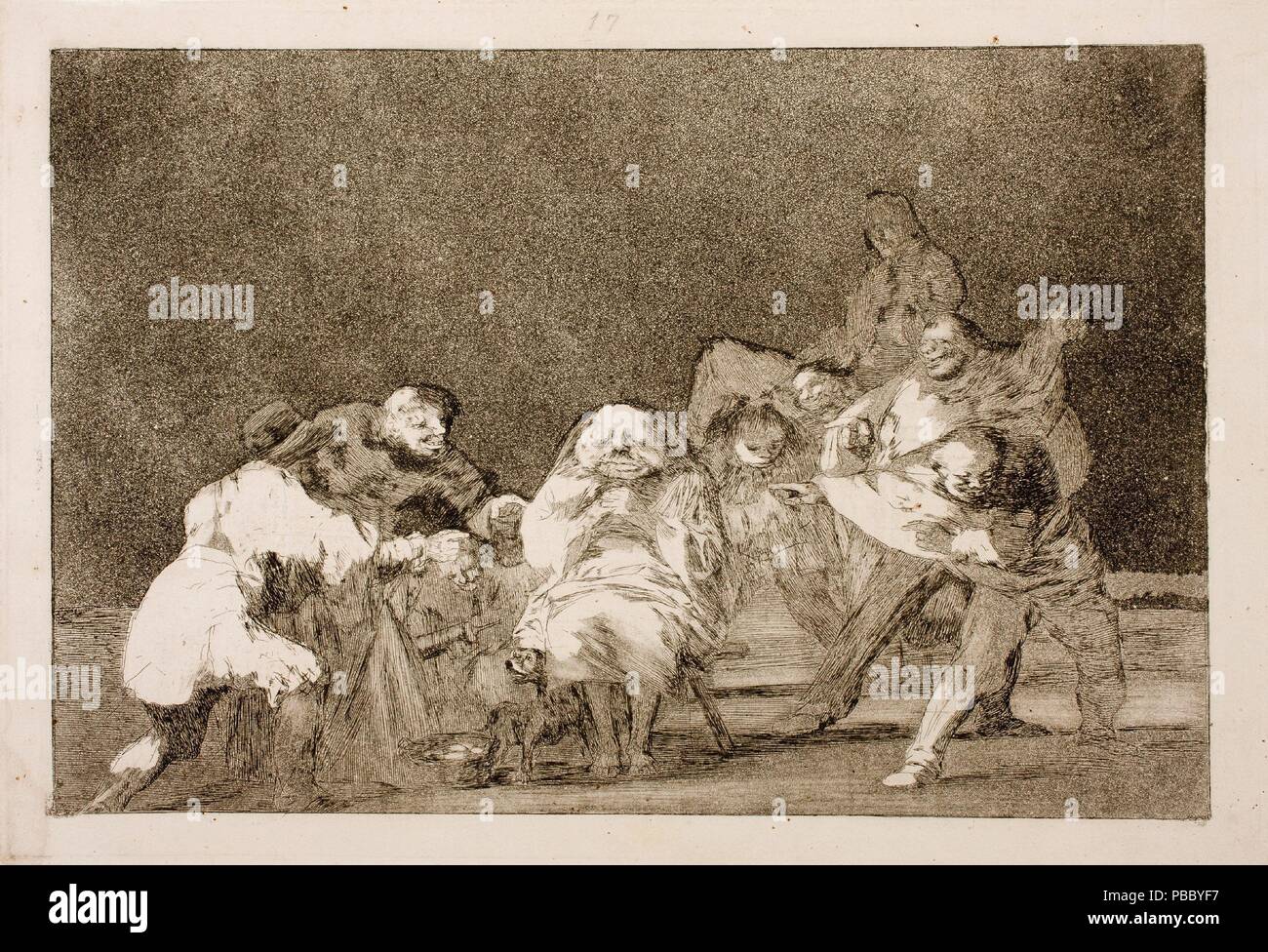 Francisco de Goya y Lucientes / 'Loyalty'. 1815 - 1819. Etching, Aquatint, Burnisher on wove paper. Museum: Museo del Prado, Madrid, España. Stock Photo