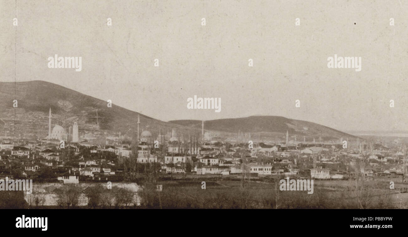 1164 Panorama de Monastir, capitale de la province du même nom, située sur le Dragor sous-affluent du Vardar - Van Den Brule Alfred - 1907 Stock Photo