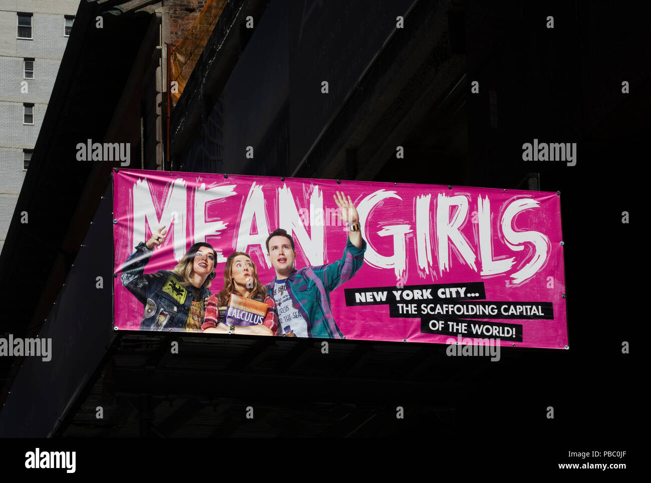 Mean Girls, a comedy at the August Wilson Theatre in New York Broadway theatre district Stock Photo