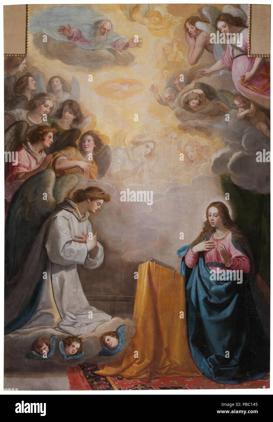 Vicente Carducho / 'The Annunciation'. Late XVI - Primer tercio del siglo XVII century. Oil on canvas. Museum: Museo del Prado, Madrid, España. Stock Photo